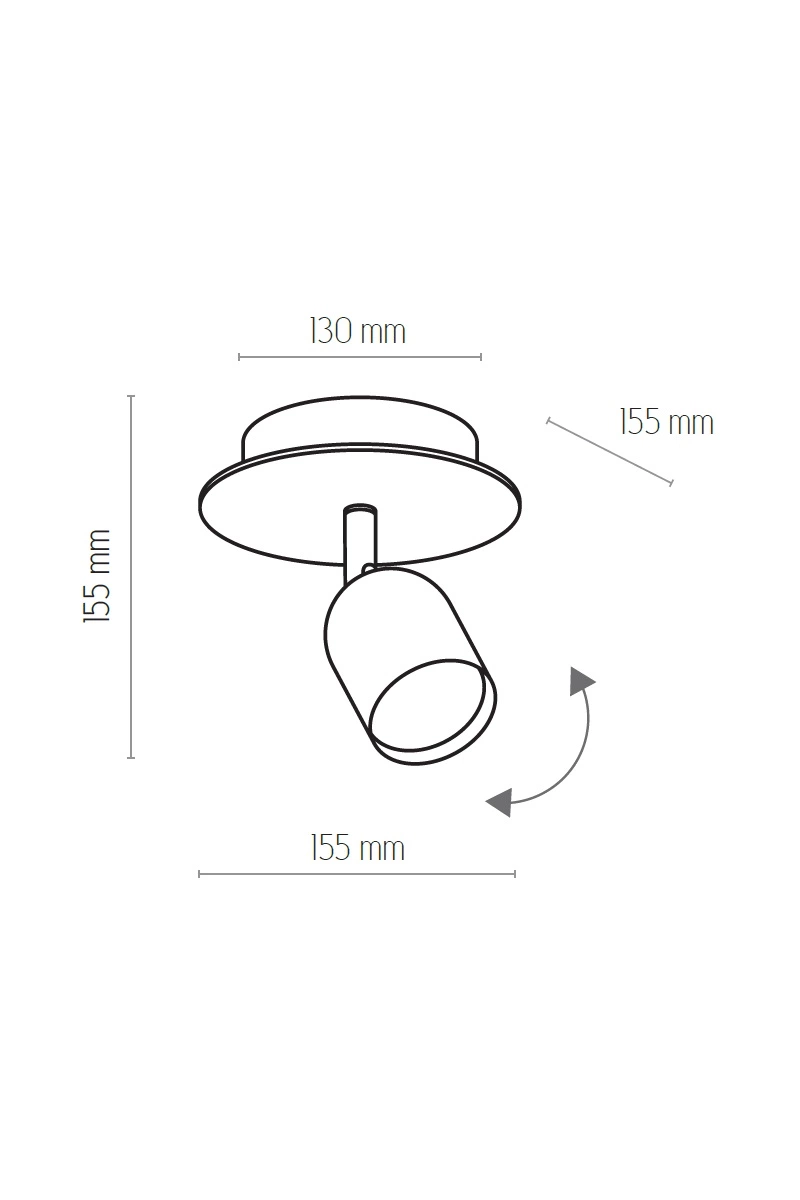   
                        
                        Точковий світильник TK LIGHTING (Польща) 29826    
                         у стилі Лофт.  
                        Тип джерела світла: світлодіодна лампа, змінна.                         Форма: Коло.                         Кольори плафонів і підвісок: Чорний.                         Матеріал: Метал.                          фото 2