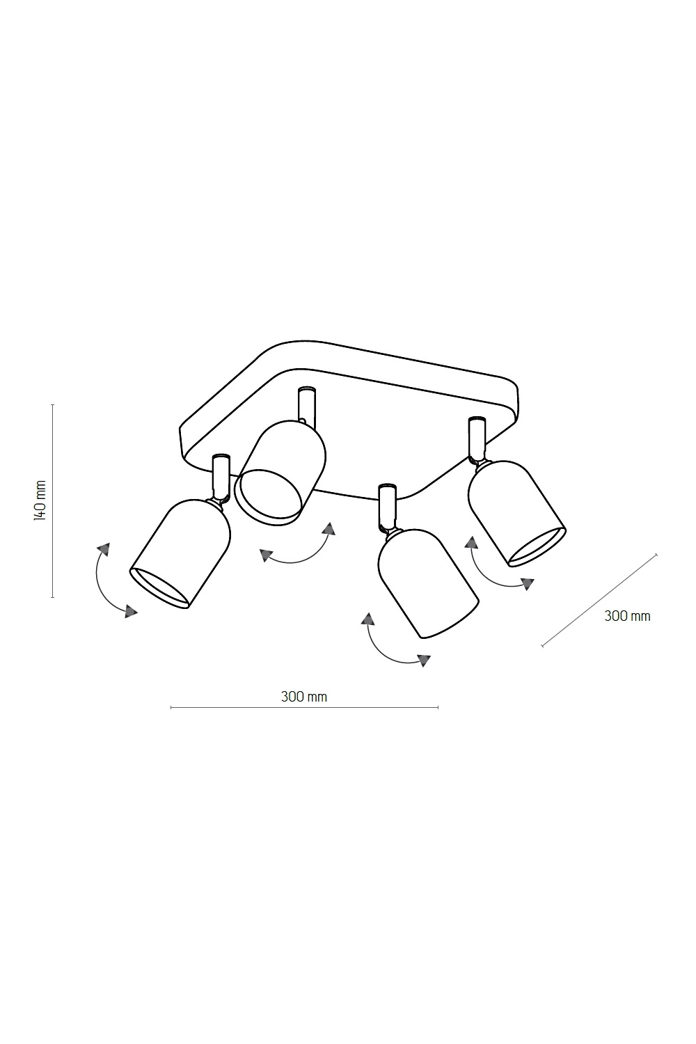   
                        
                        Светильник поворотный TK LIGHTING (Польша) 29832    
                         в стиле Лофт.  
                        Тип источника света: светодиодная лампа, сменная.                         Форма: Квадрат.                         Цвета плафонов и подвесок: Золото.                         Материал: Металл.                          фото 2