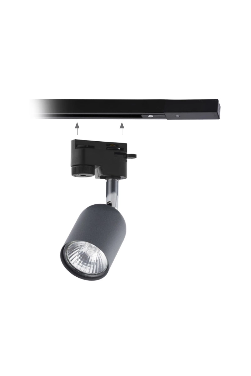   
                        
                        Трековий світильник TK LIGHTING (Польща) 29948    
                         У стилі Хай-тек.  
                        Тип джерела світла: світлодіодна лампа, змінна.                         Форма: Коло.                         Кольори плафонів і підвісок: Сірий.                         Матеріал: Метал, Пластик.                          фото 2