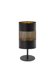   
                        
                        Настільна лампа TK LIGHTING (Польща) 29956    
                         у стилі Лофт.  
                        Тип джерела світла: світлодіодна лампа, змінна.                                                 Кольори плафонів і підвісок: Чорний, Золото.                         Матеріал: Тканина.                          фото 1