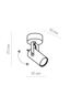   
                        
                        Точковий світильник TK LIGHTING (Польща) 29986    
                         У стилі Лофт.  
                        Тип джерела світла: світлодіодна лампа, змінна.                         Форма: Коло.                         Кольори плафонів і підвісок: Чорний.                         Матеріал: Метал.                          фото 2