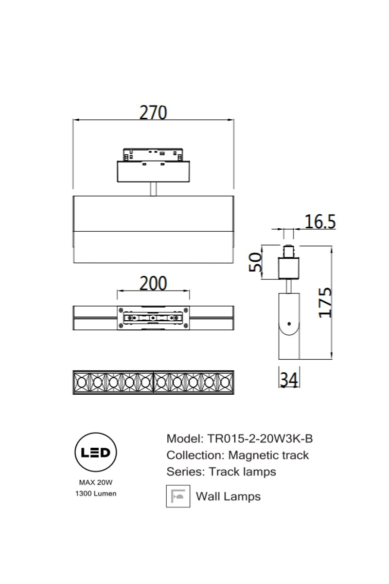   
                        
                        Трековий магнітний світильник MAYTONI (Німеччина) 30197    
                         у стилі Хай-тек.  
                        Тип джерела світла: вбудований led-модуль, незмінний.                         Форма: Прямокутник.                         Кольори плафонів і підвісок: Чорний.                         Матеріал: Алюміній.                          фото 5