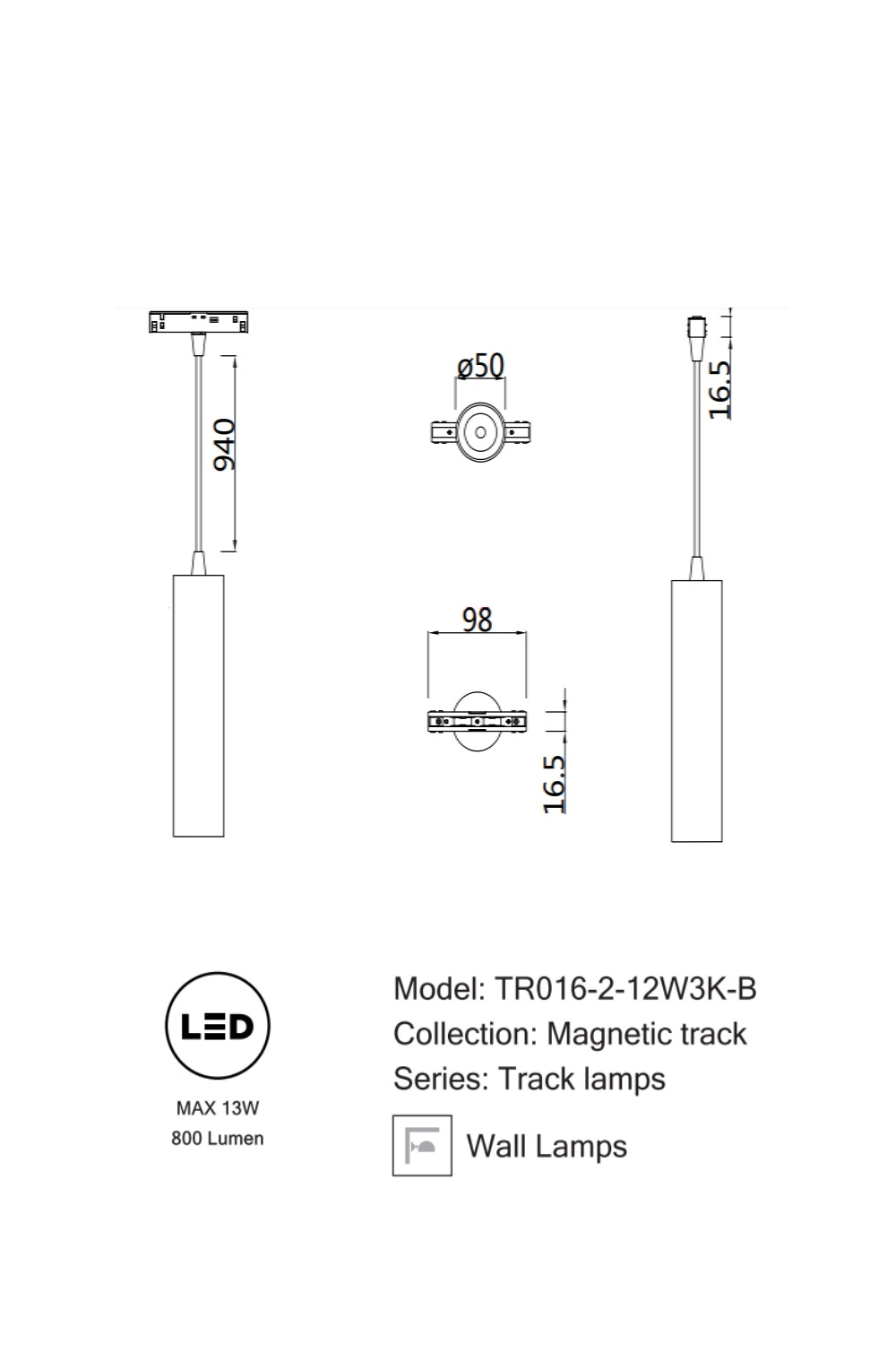   
                        
                        Трековий магнітний світильник MAYTONI (Німеччина) 30198    
                         у стилі Лофт.  
                        Тип джерела світла: вбудований led-модуль, незмінний.                         Форма: Коло.                         Кольори плафонів і підвісок: Чорний.                         Матеріал: Алюміній.                          фото 4