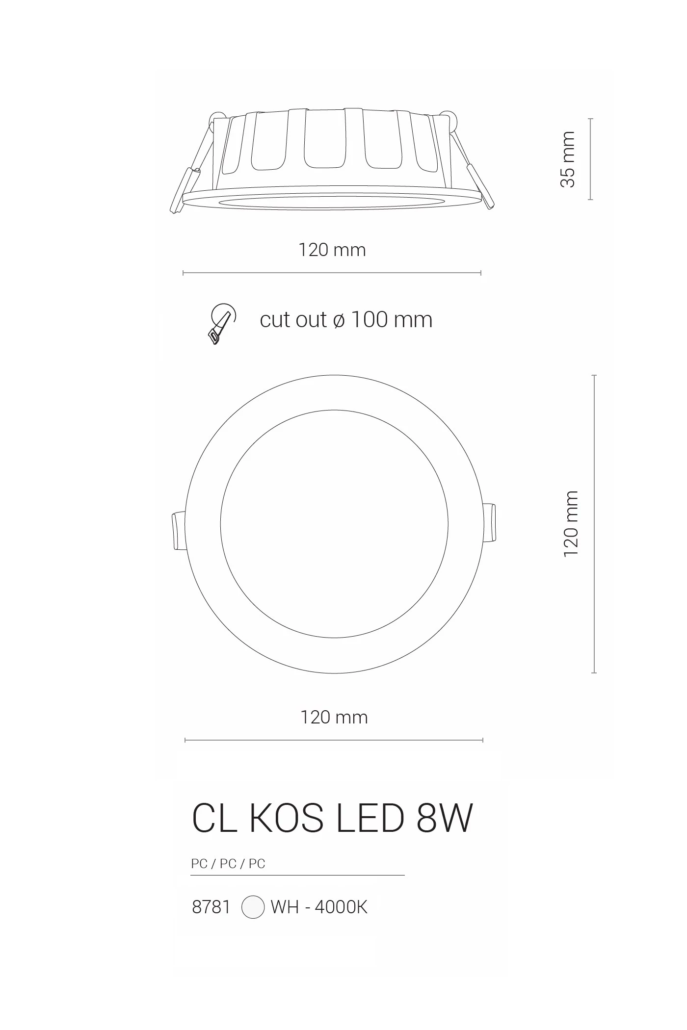   
                        
                        Точечный светильник NOWODVORSKI (Польша) 30391    
                         в стиле Хай-тек.  
                        Тип источника света: встроенный led-модуль, несъемный.                         Форма: Круг.                         Цвета плафонов и подвесок: Белый.                         Материал: Пластик.                          фото 3
