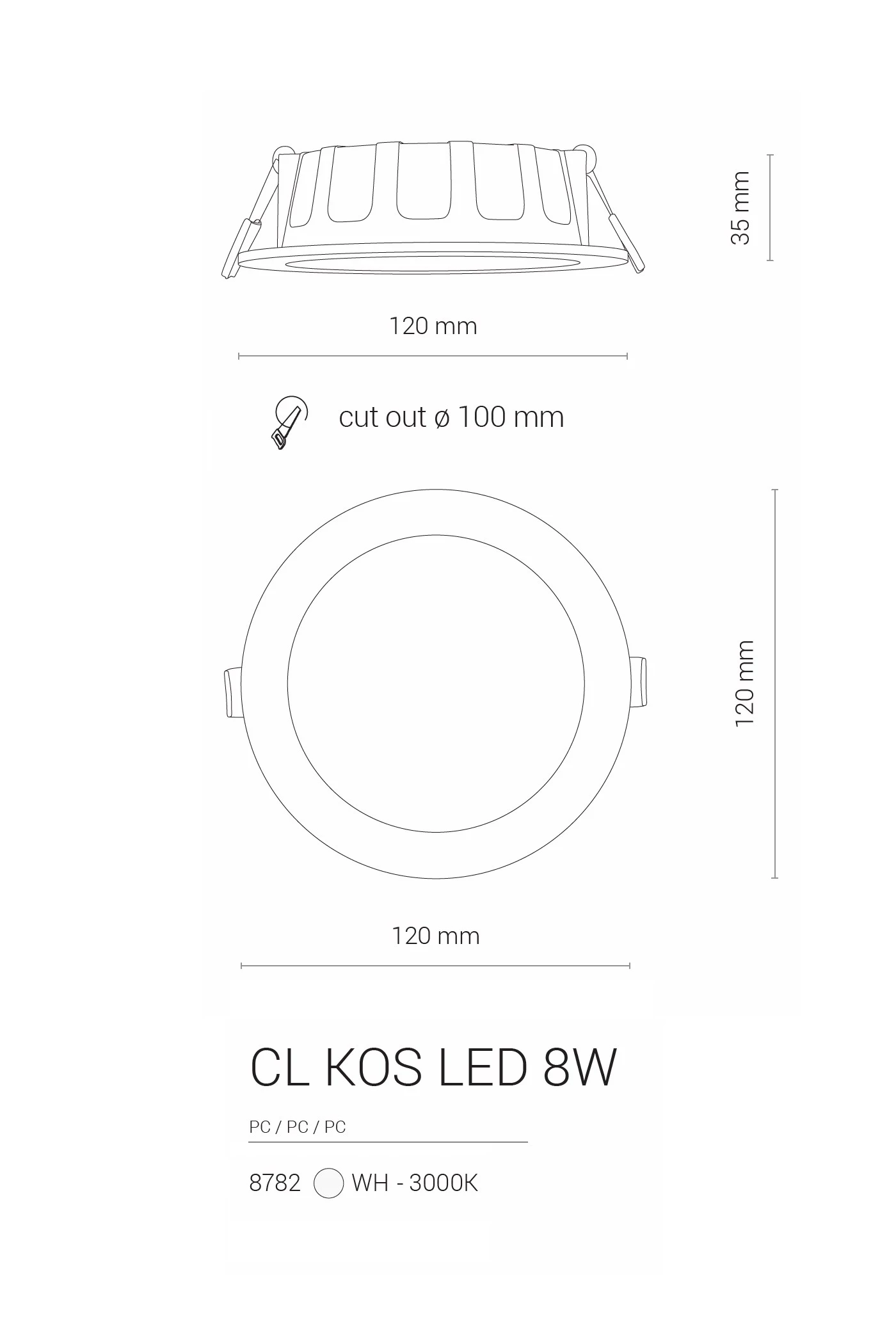   
                        
                        Точечный светильник NOWODVORSKI (Польша) 30392    
                         в стиле Хай-тек.  
                        Тип источника света: встроенный led-модуль, несъемный.                         Форма: Круг.                         Цвета плафонов и подвесок: Белый.                         Материал: Пластик.                          фото 3