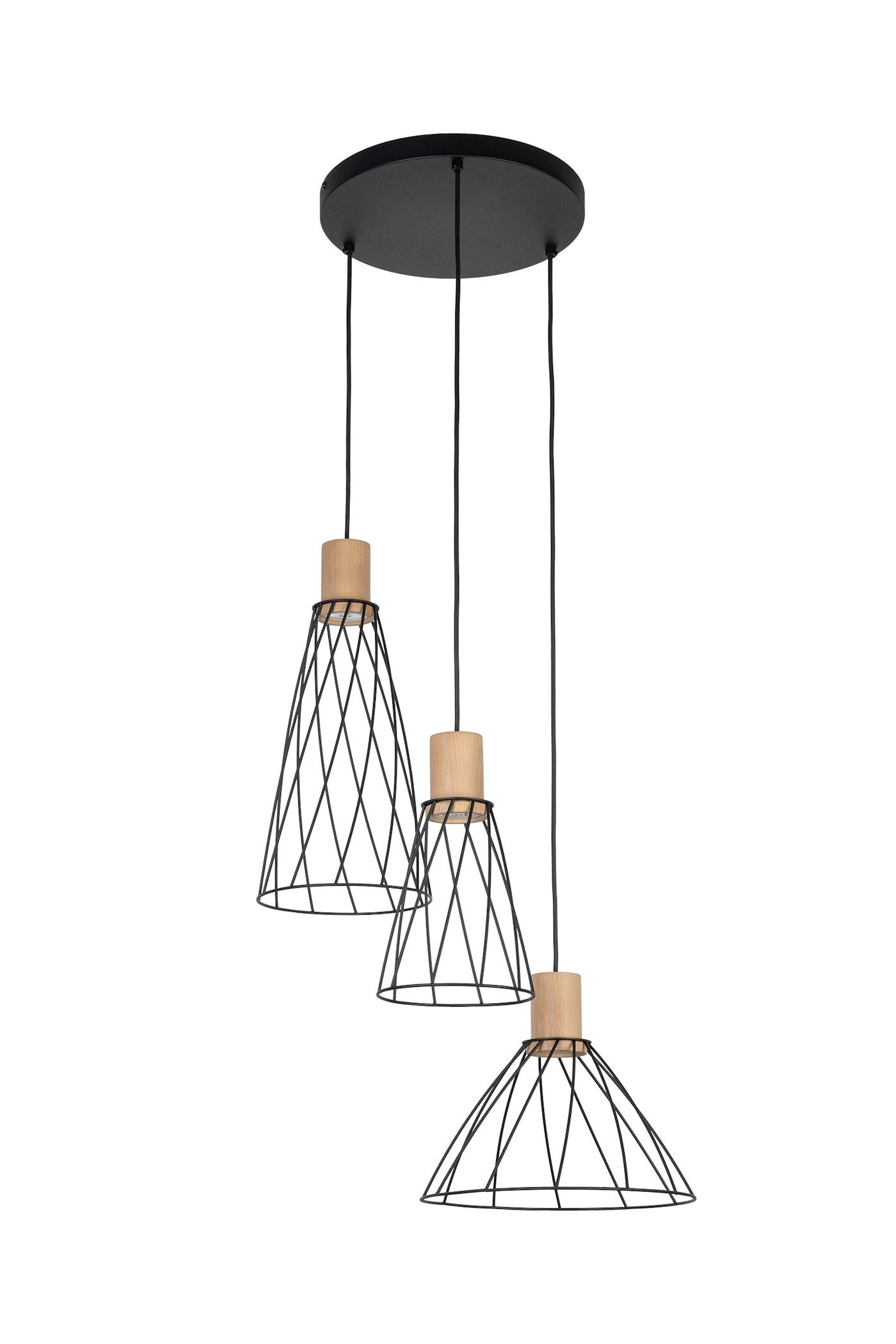   
                        
                        Люстра TK LIGHTING (Польща) 30631    
                         У стилі Лофт.  
                        Тип джерела світла: світлодіодна лампа, змінна.                         Форма: Коло.                         Кольори плафонів і підвісок: Чорний, Коричневий.                         Матеріал: Метал, Дерево.                          фото 4
