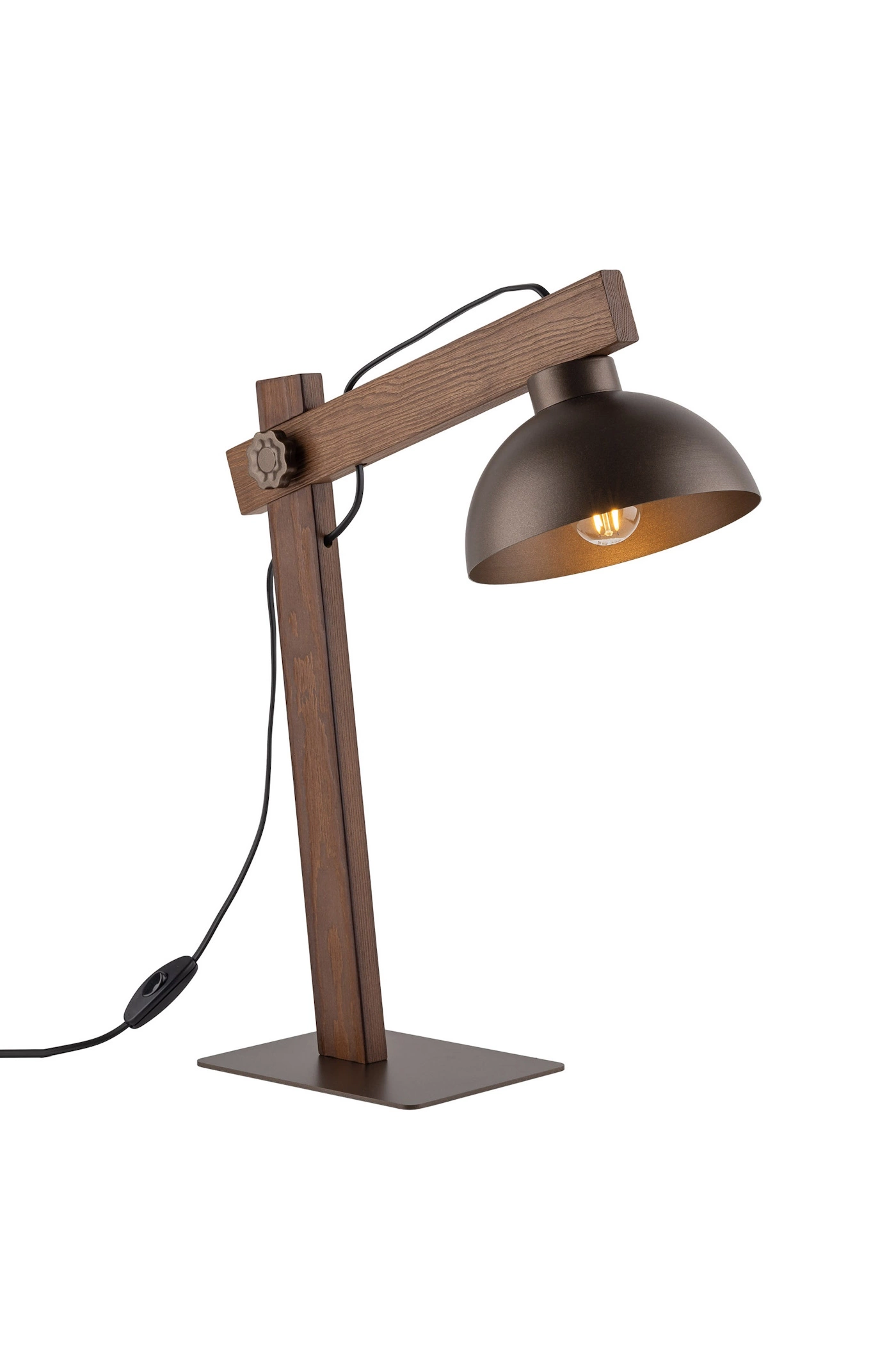   
                        
                        Настольная лампа TK LIGHTING (Польша) 30670    
                         В стиле Кантри, Лофт.  
                        Тип источника света: светодиодная лампа, сменная.                                                 Цвета плафонов и подвесок: Коричневый.                         Материал: Металл.                          фото 4