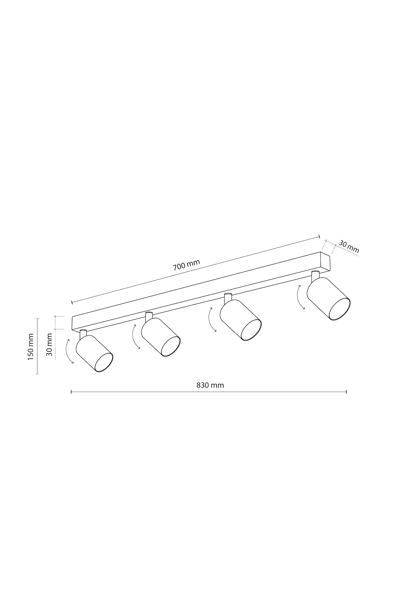   
                        
                        Світильник поворотний TK LIGHTING (Польща) 30754    
                         У стилі Хай-тек.  
                        Тип джерела світла: світлодіодна лампа, змінна.                         Форма: Прямокутник.                         Кольори плафонів і підвісок: Білий.                         Матеріал: Метал.                          фото 5