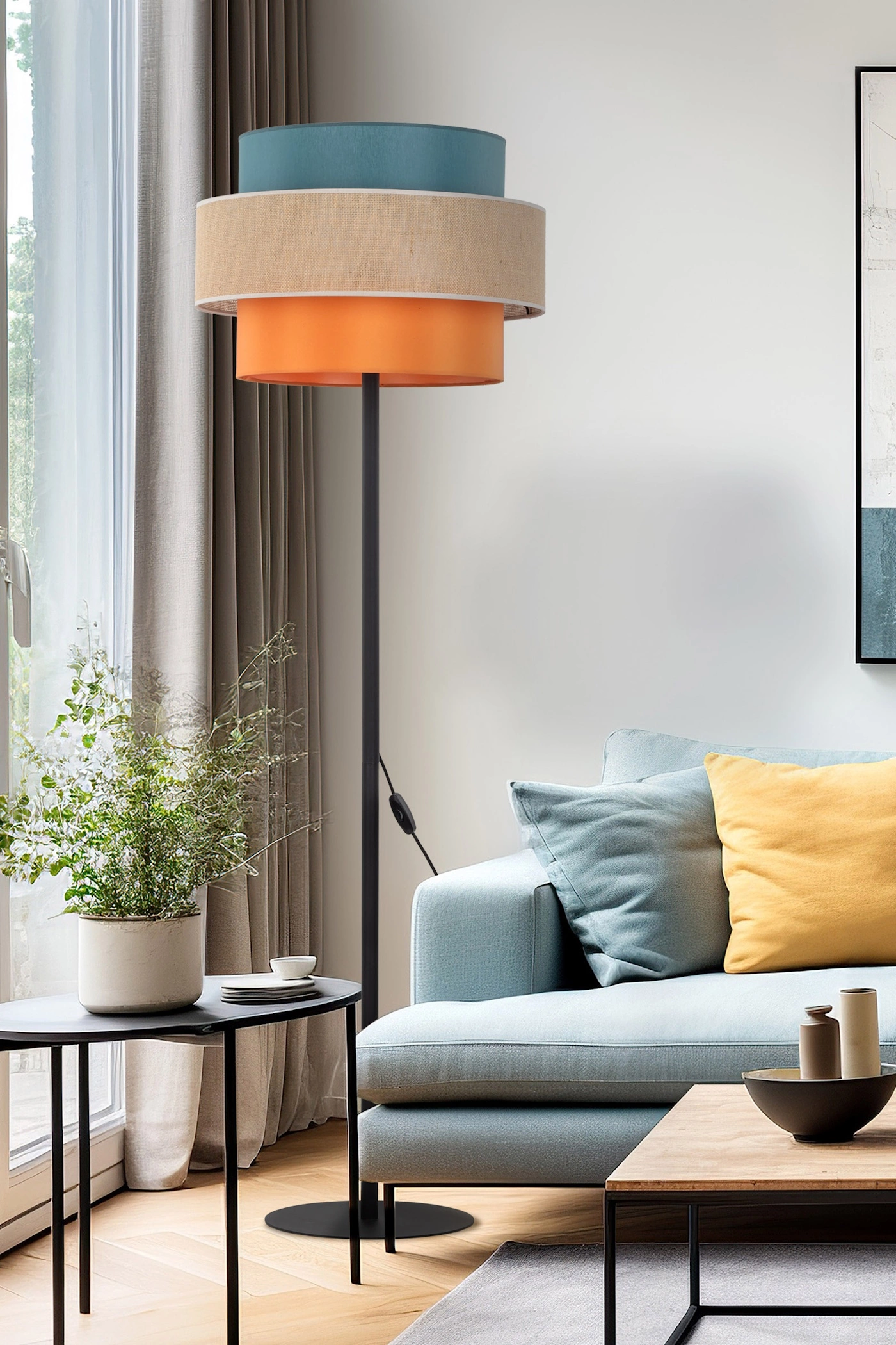   
                        
                        Торшер TK LIGHTING (Польша) 31012    
                         В стиле Скандинавский, Модерн.  
                        Тип источника света: светодиодная лампа, сменная.                                                 Цвета плафонов и подвесок: Оранжевый, Зеленый, Бежевый.                         Материал: Ткань.                          фото 8