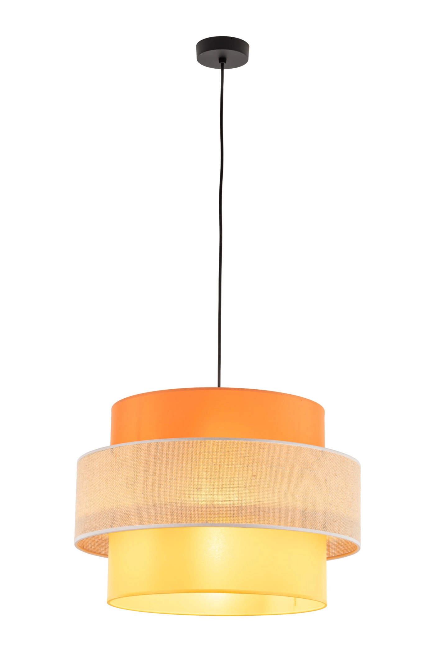   
                        
                        Люстра TK LIGHTING (Польша) 31017    
                         В стиле Модерн.  
                        Тип источника света: светодиодная лампа, сменная.                         Форма: Цилиндр.                         Цвета плафонов и подвесок: Желтый, Оранжевый, Бежевый.                         Материал: Ткань.                          фото 2