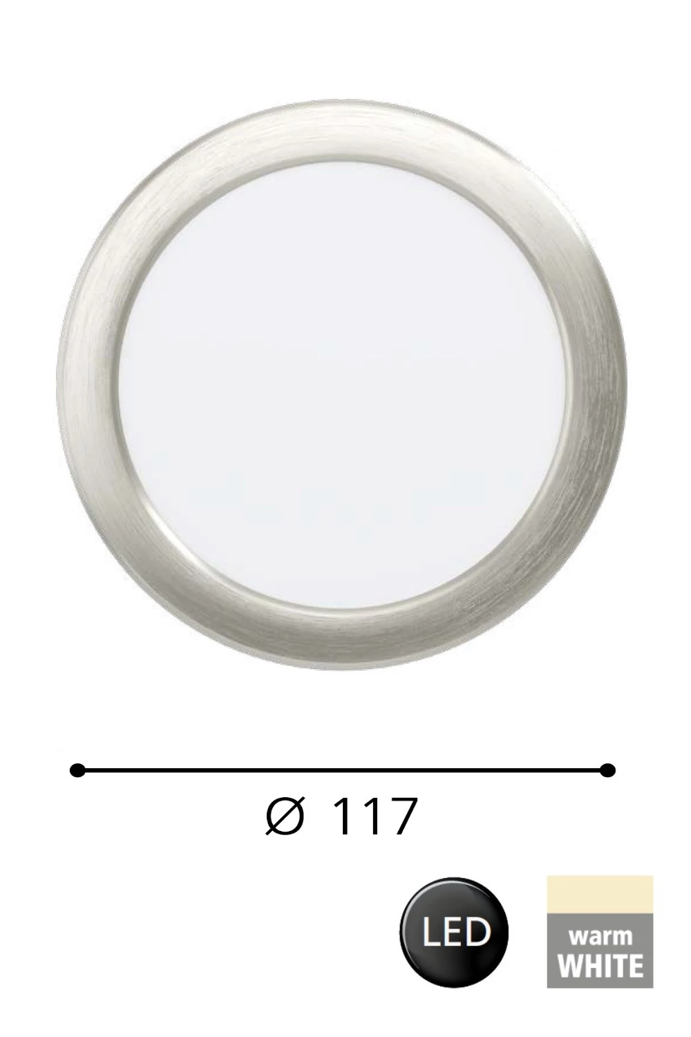   
                        Точковий світильник EGLO (Австрія) 31270    
                         у стилі хай-тек.  
                        Тип джерела світла: вбудовані світлодіоди led.                         Форма: коло.                         Кольори плафонів і підвісок: білий.                         Матеріал: акрил.                          фото 2