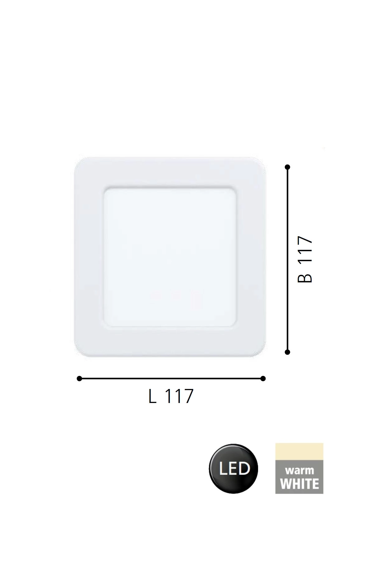   
                        Точковий світильник EGLO (Австрія) 31297    
                         у стилі хай-тек.  
                        Тип джерела світла: вбудовані світлодіоди led.                         Форма: квадрат.                         Кольори плафонів і підвісок: білий.                         Матеріал: акрил.                          фото 2