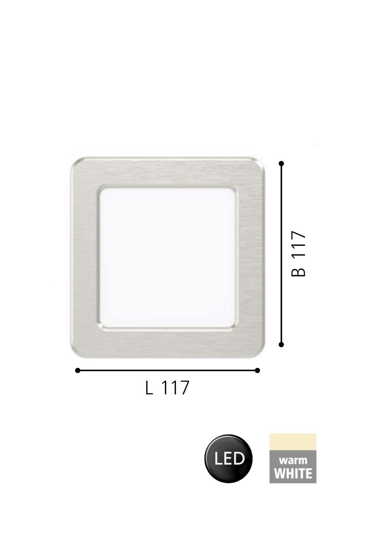   
                        Точковий світильник EGLO (Австрія) 31302    
                         у стилі хай-тек.  
                        Тип джерела світла: вбудовані світлодіоди led.                         Форма: квадрат.                         Кольори плафонів і підвісок: білий.                         Матеріал: акрил.                          фото 2