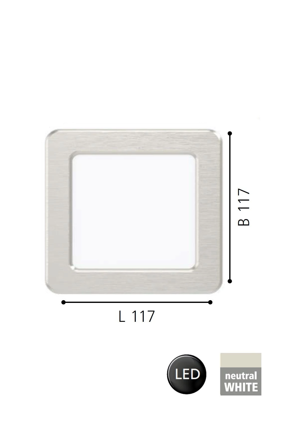   
                        Точковий світильник EGLO (Австрія) 31330    
                         у стилі хай-тек.  
                        Тип джерела світла: вбудовані світлодіоди led.                         Форма: квадрат.                         Кольори плафонів і підвісок: білий.                         Матеріал: акрил.                          фото 2