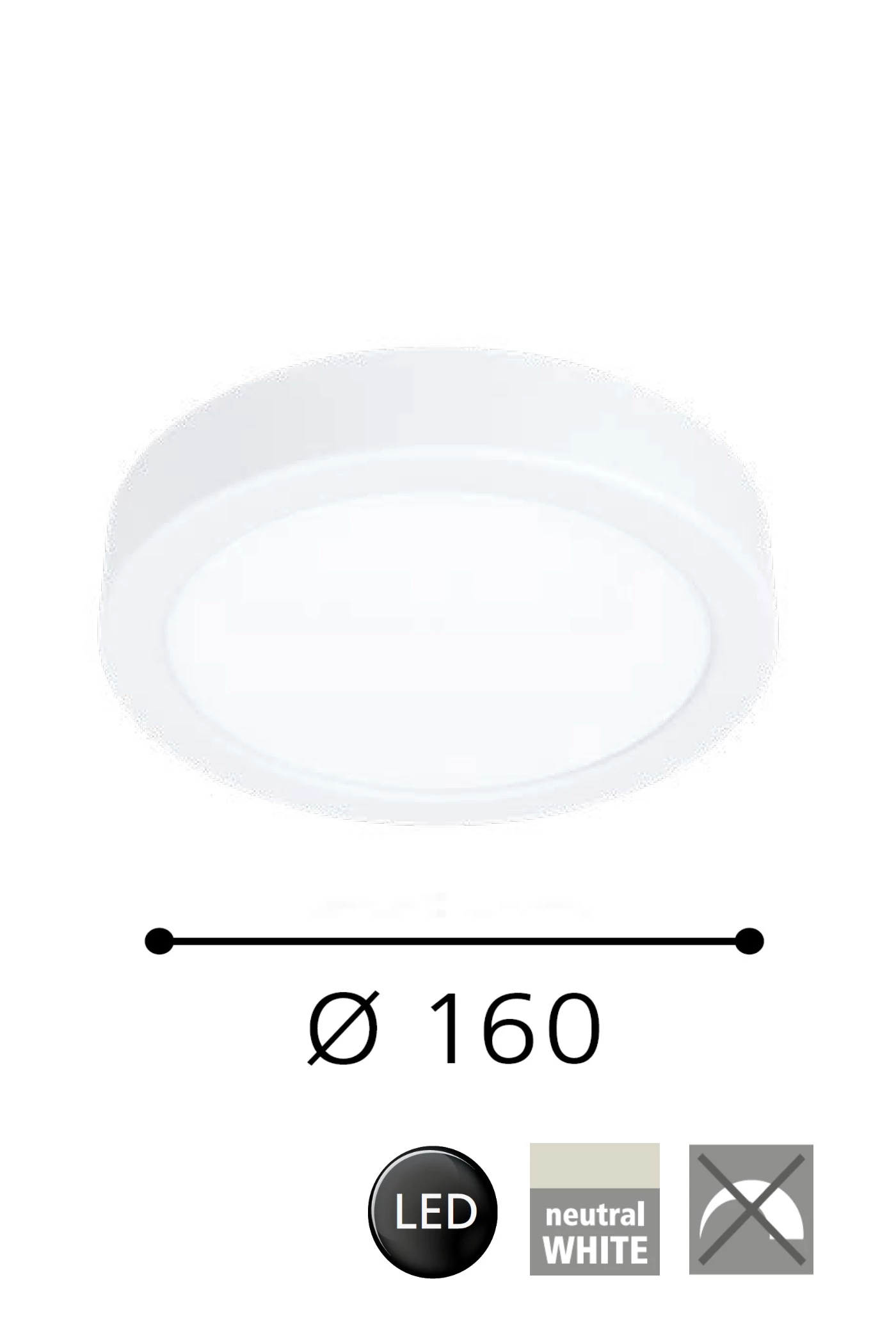   
                        Точковий світильник EGLO (Австрія) 31461    
                         у стилі хай-тек.  
                        Тип джерела світла: вбудовані світлодіоди led.                         Форма: коло.                         Кольори плафонів і підвісок: білий.                         Матеріал: акрил.                          фото 2