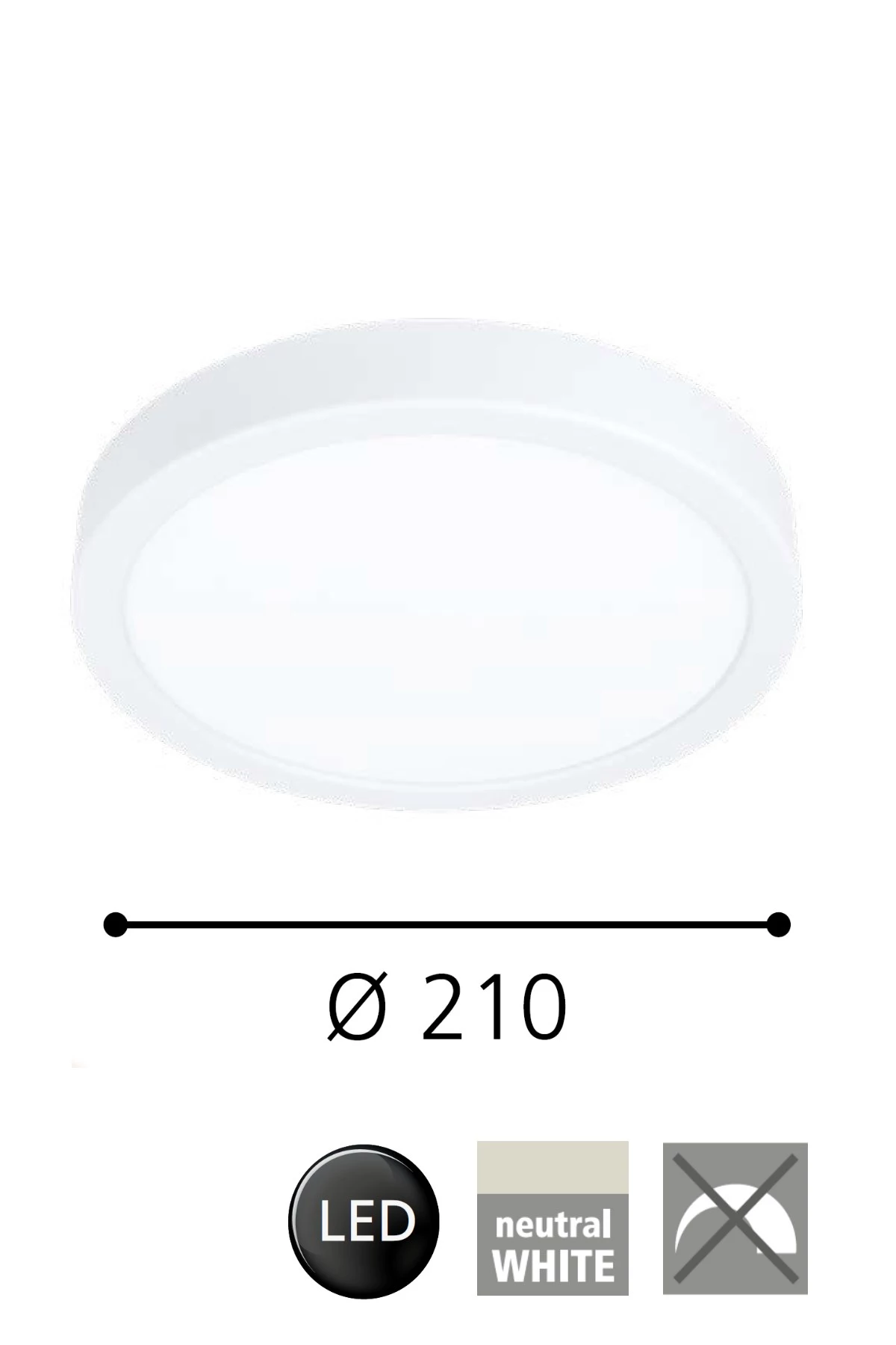   
                        Точковий світильник EGLO (Австрія) 31462    
                         у стилі хай-тек.  
                        Тип джерела світла: вбудовані світлодіоди led.                         Форма: коло.                         Кольори плафонів і підвісок: білий.                         Матеріал: акрил.                          фото 2