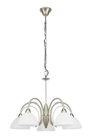   
                        Люстра EGLO (Австрія) 31702    
                         у стилі Класика.  
                        Тип джерела світла: світлодіодна лампа, змінна.                         Форма: Коло.                         Кольори плафонів і підвісок: Білий.                         Матеріал: Скло.                          фото 1