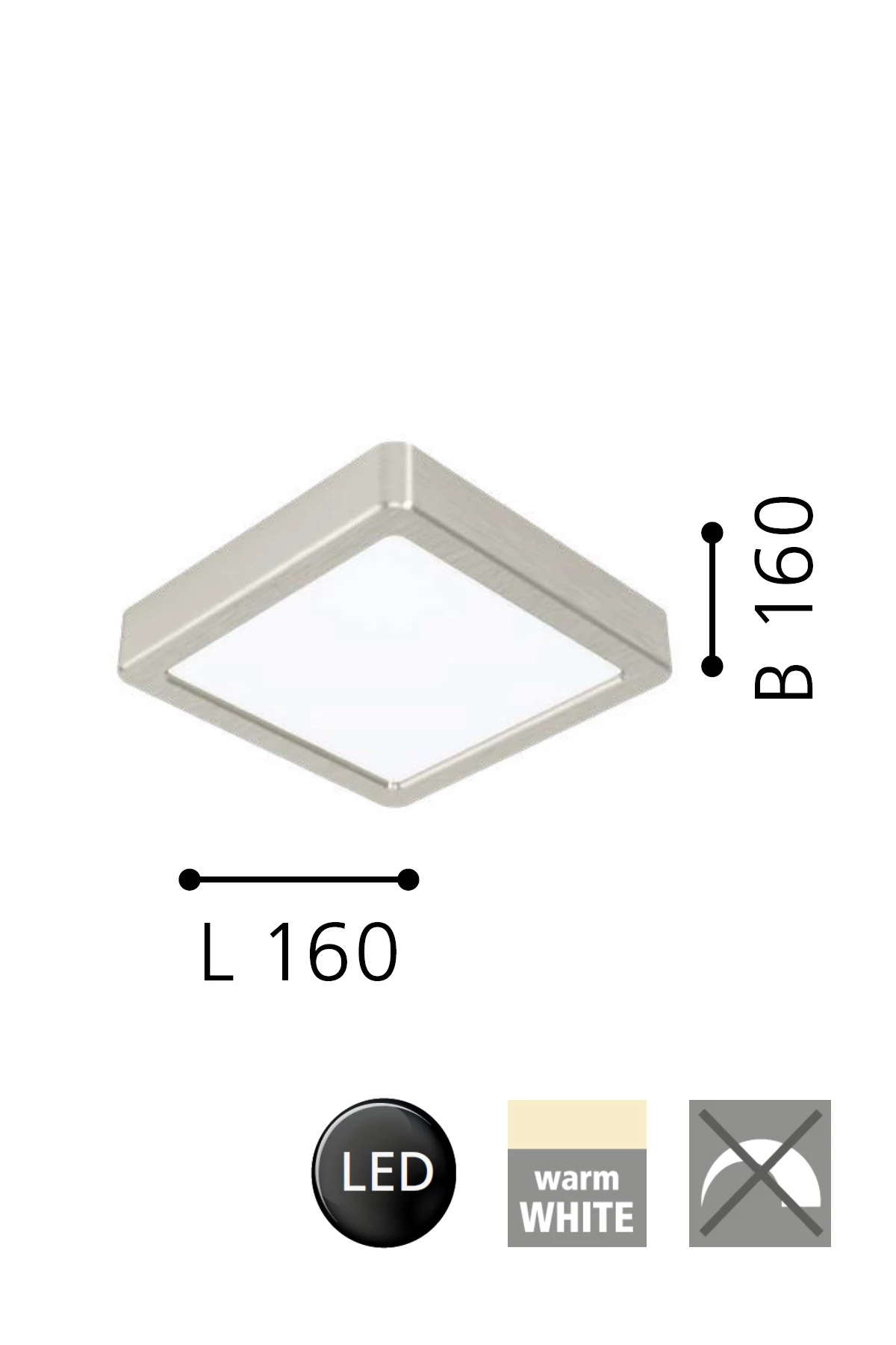   
                        Точковий світильник EGLO (Австрія) 31720    
                         у стилі хай-тек.  
                        Тип джерела світла: вбудовані світлодіоди led.                         Форма: квадрат.                         Кольори плафонів і підвісок: білий.                         Матеріал: акрил.                          фото 2