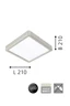   
                        Точковий світильник EGLO (Австрія) 31730    
                         у стилі хай-тек.  
                        Тип джерела світла: вбудовані світлодіоди led.                         Форма: квадрат.                         Кольори плафонів і підвісок: білий.                         Матеріал: акрил.                          фото 2