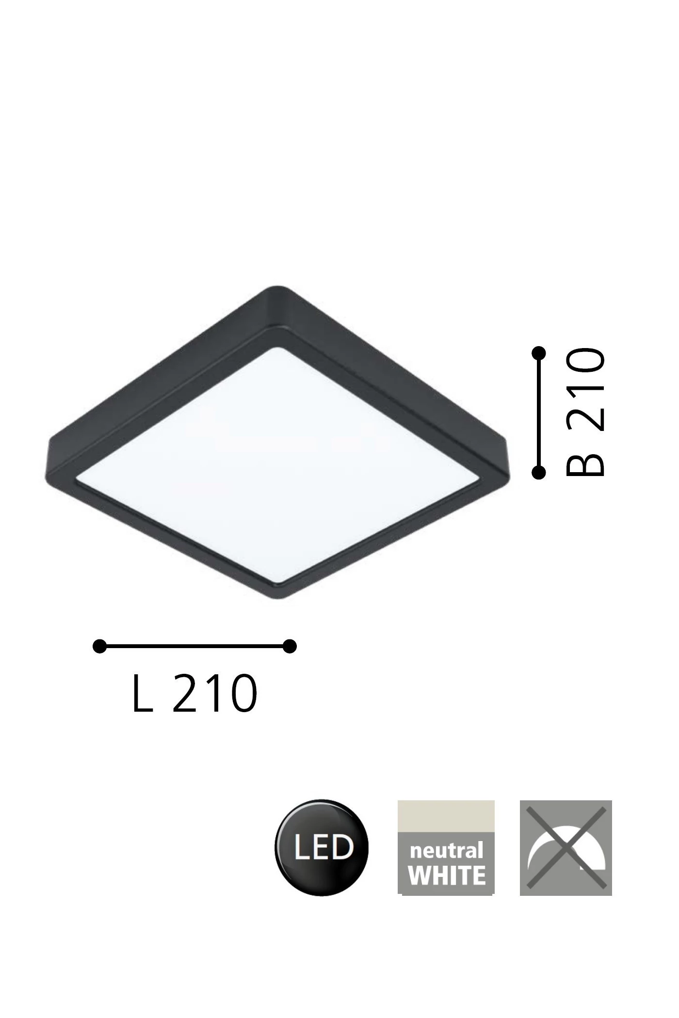   
                        Точковий світильник EGLO (Австрія) 31733    
                         у стилі хай-тек.  
                        Тип джерела світла: вбудовані світлодіоди led.                         Форма: квадрат.                         Кольори плафонів і підвісок: білий.                         Матеріал: акрил.                          фото 2