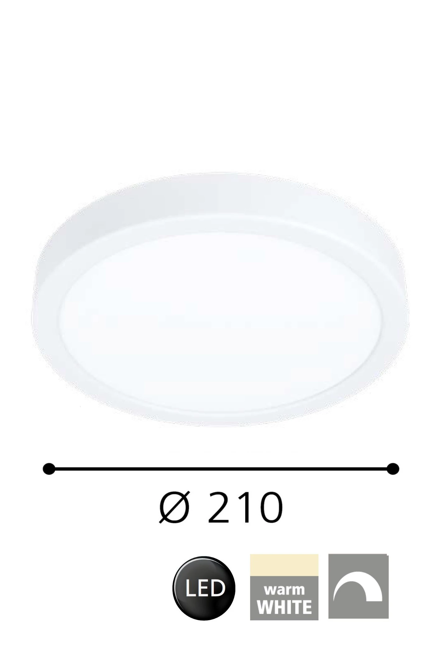   
                        Точковий світильник EGLO (Австрія) 31735    
                         у стилі хай-тек.  
                        Тип джерела світла: вбудовані світлодіоди led.                         Форма: коло.                         Кольори плафонів і підвісок: білий.                         Матеріал: акрил.                          фото 2
