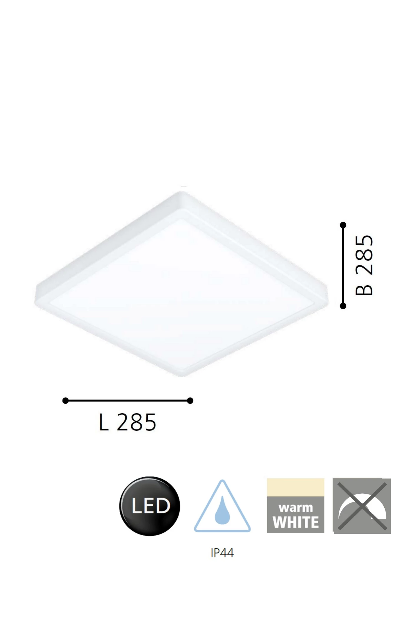   
                        Світильник стельовий EGLO (Австрія) 31754    
                         у стилі хай-тек.  
                        Тип джерела світла: вбудовані світлодіоди led.                         Форма: квадрат.                         Кольори плафонів і підвісок: білий.                         Матеріал: акрил.                          фото 2