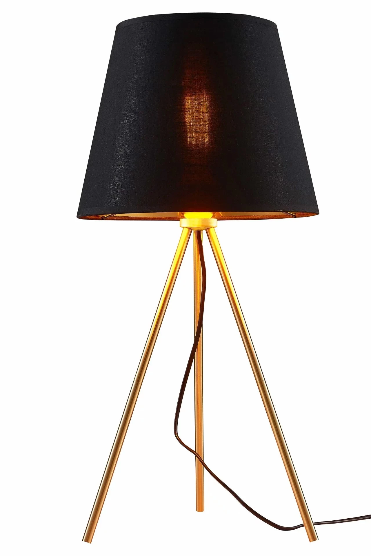   
                        
                        Настольная лампа GOLDLUX (Польша) 32141    
                         В стиле Классика, Модерн.  
                        Тип источника света: светодиодная лампа, сменная.                                                 Цвета плафонов и подвесок: Черный, Латунь.                         Материал: Ткань, Пластик.                          фото 2