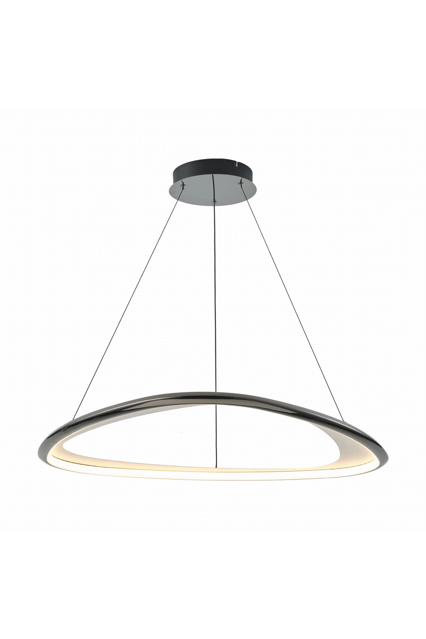   
                        
                        Люстра ZUMALINE (Польша) 32157    
                         В стиле Хай-тек.  
                        Тип источника света: встроенный led-модуль, несъемный.                         Форма: Треугольник.                         Цвета плафонов и подвесок: Серый.                         Материал: Металл, Пластик.                          фото 2