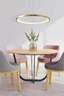   
                        
                        Люстра GOLDLUX (Польша) 32689    
                         В стиле Хай-тек.  
                        Тип источника света: встроенный led-модуль, несъемный.                         Форма: Круг.                         Цвета плафонов и подвесок: Золото, Белый.                         Материал: Алюминий, Силикон.                          фото 4
