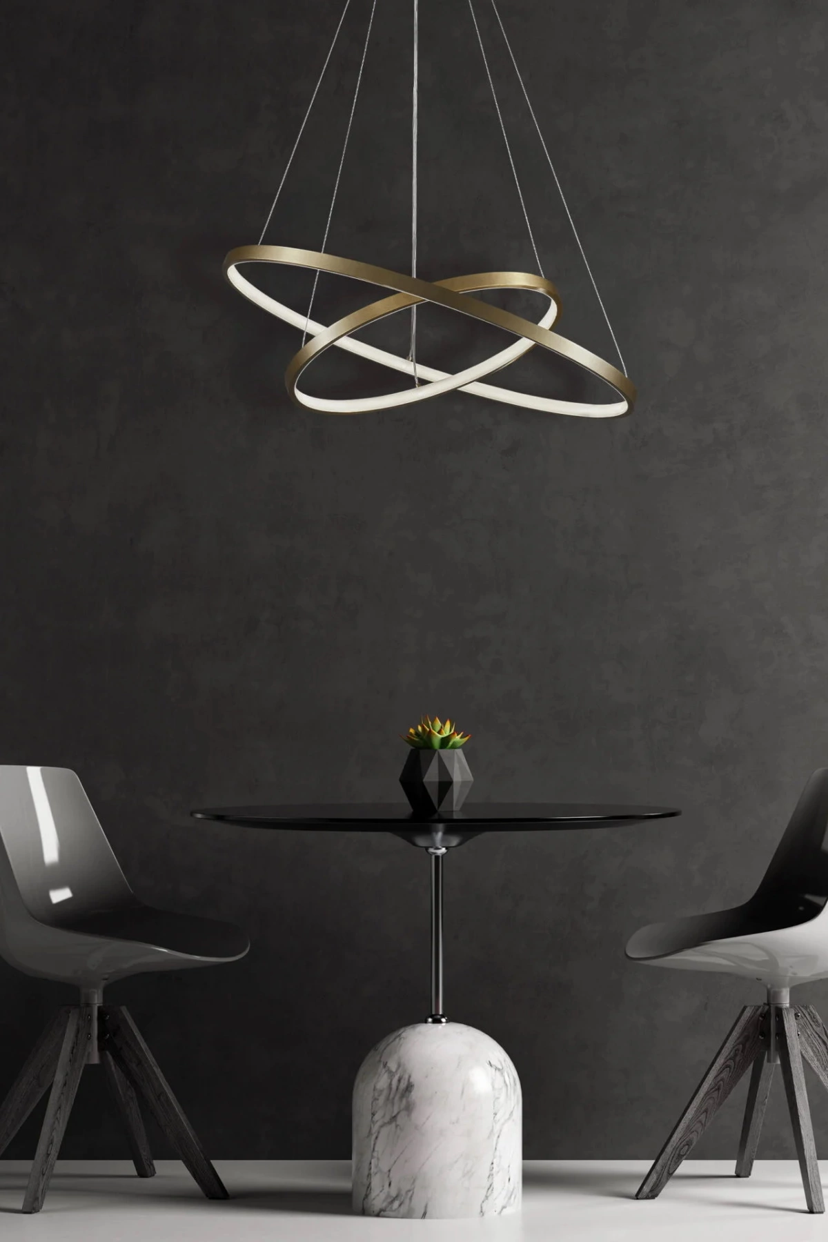   
                        
                        Люстра GOLDLUX (Польша) 32830    
                         В стиле Хай-тек.  
                        Тип источника света: встроенный led-модуль, несъемный.                         Форма: Круг.                         Цвета плафонов и подвесок: Золото, Белый.                         Материал: Алюминий, Силикон.                          фото 4