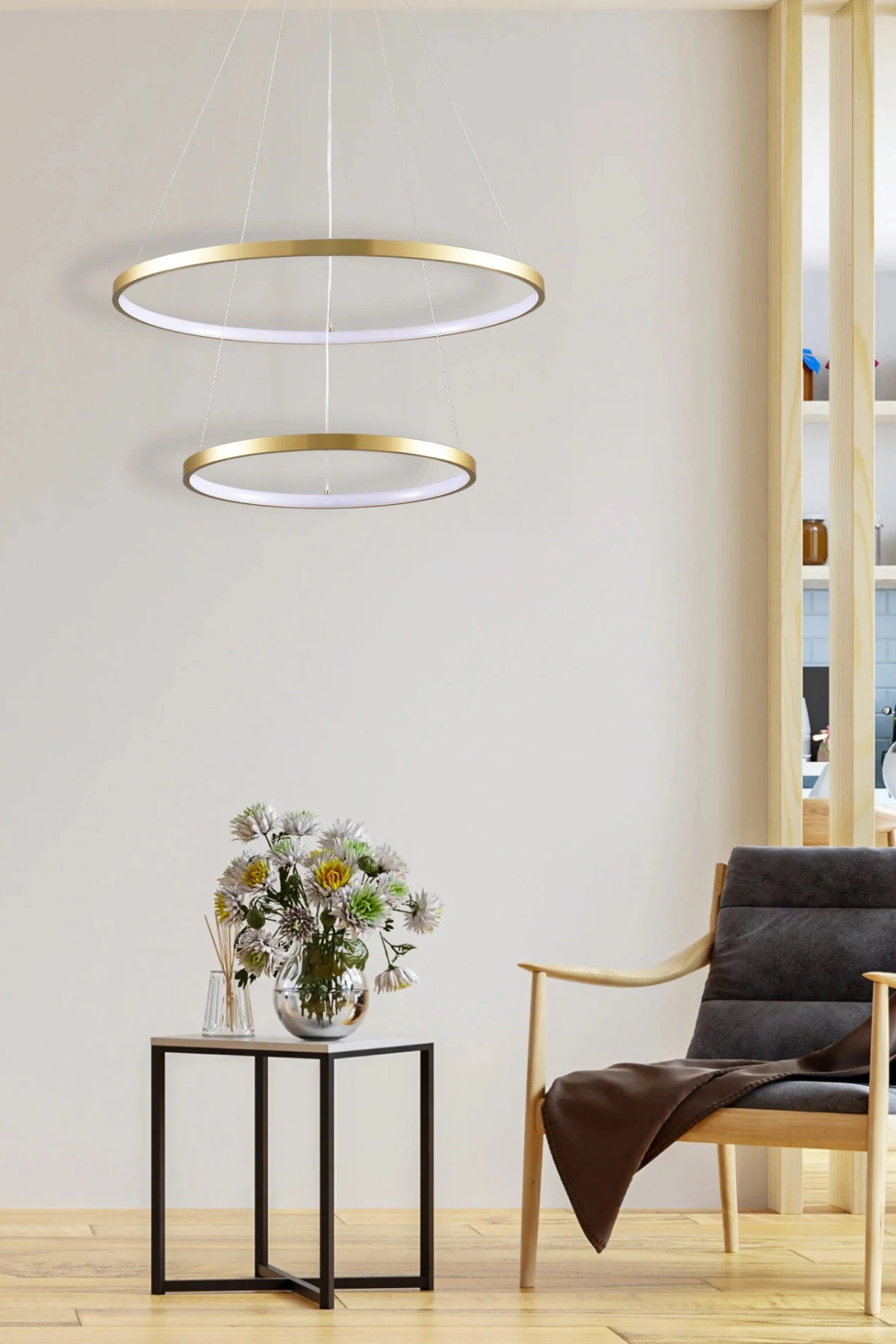   
                        
                        Люстра GOLDLUX (Польша) 32830    
                         В стиле Хай-тек.  
                        Тип источника света: встроенный led-модуль, несъемный.                         Форма: Круг.                         Цвета плафонов и подвесок: Золото, Белый.                         Материал: Алюминий, Силикон.                          фото 5