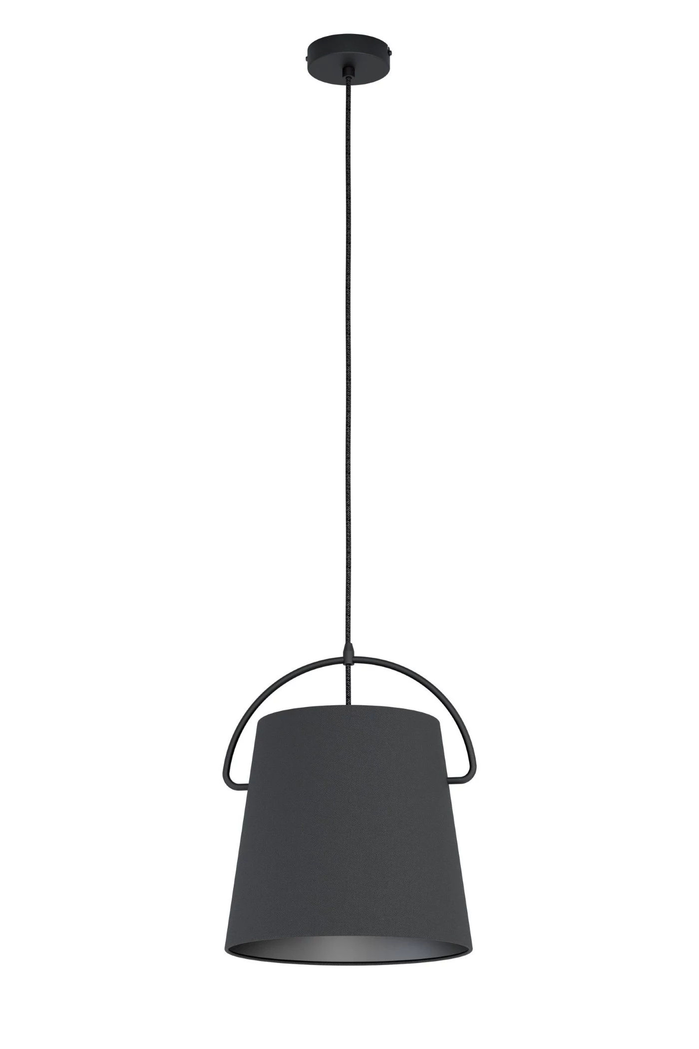   
                        Люстра EGLO (Австрія) 33143    
                         у стилі модерн.  
                        Тип джерела світла: cвітлодіодні led, енергозберігаючі, розжарювання.                         Форма: коло.                         Кольори плафонів і підвісок: чорний.                         Матеріал: тканина.                          фото 2