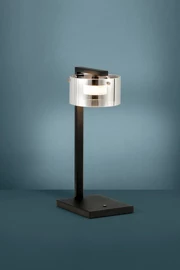   
                        
                        Настільна лампа EGLO (Австрія) 33151    
                         у стилі Хай-тек.  
                        Тип джерела світла: вбудований led-модуль, незмінний.                                                 Кольори плафонів і підвісок: Чорний.                         Матеріал: Скло.                          фото 1