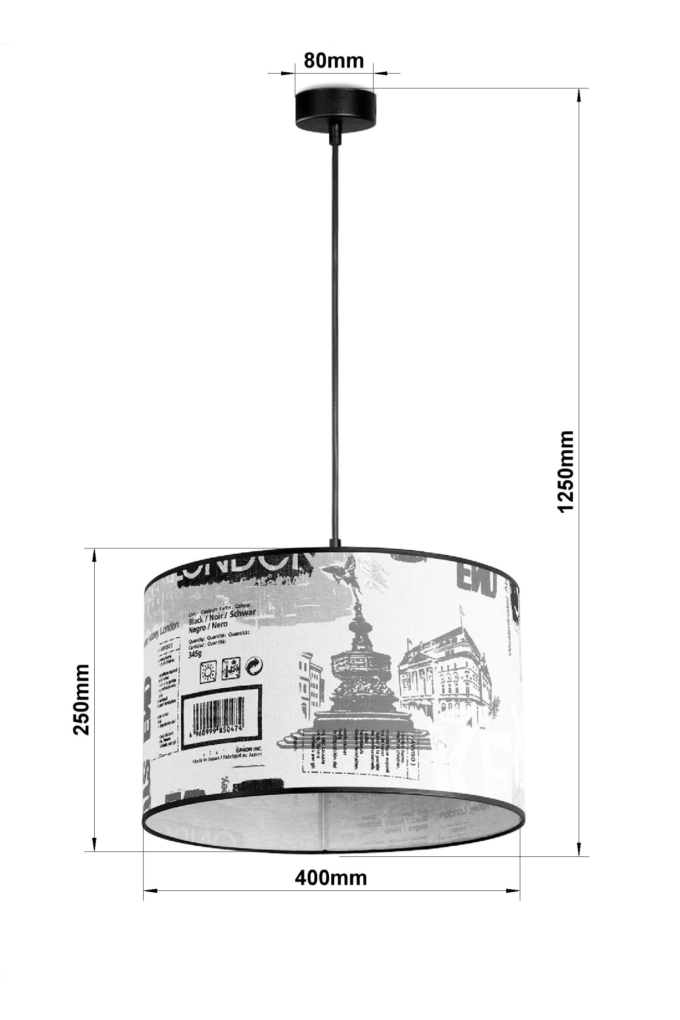   
                        
                        Люстра NB LIGHT (Україна) 33393    
                         У стилі Модерн.  
                        Тип джерела світла: світлодіодна лампа, змінна.                         Форма: Циліндр.                         Кольори плафонів і підвісок: Сірий, Малюнок.                         Матеріал: Тканина.                          фото 2