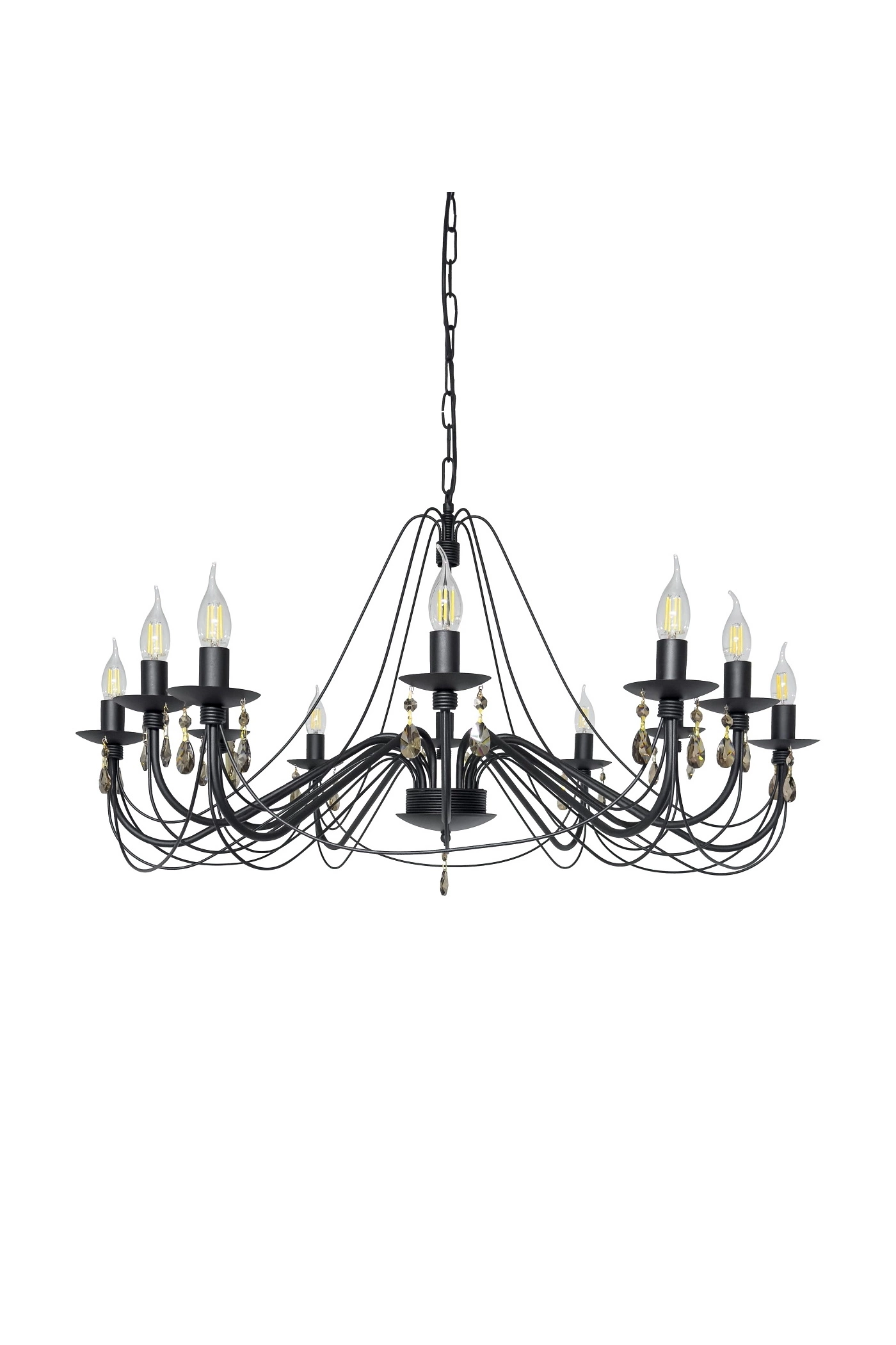   
                        
                        Люстра NB LIGHT (Україна) 33436    
                         У стилі Класика.  
                        Тип джерела світла: світлодіодна лампа, змінна.                         Форма: Коло.                         Кольори плафонів і підвісок: Сірий.                         Матеріал: Кришталь.                          фото 1