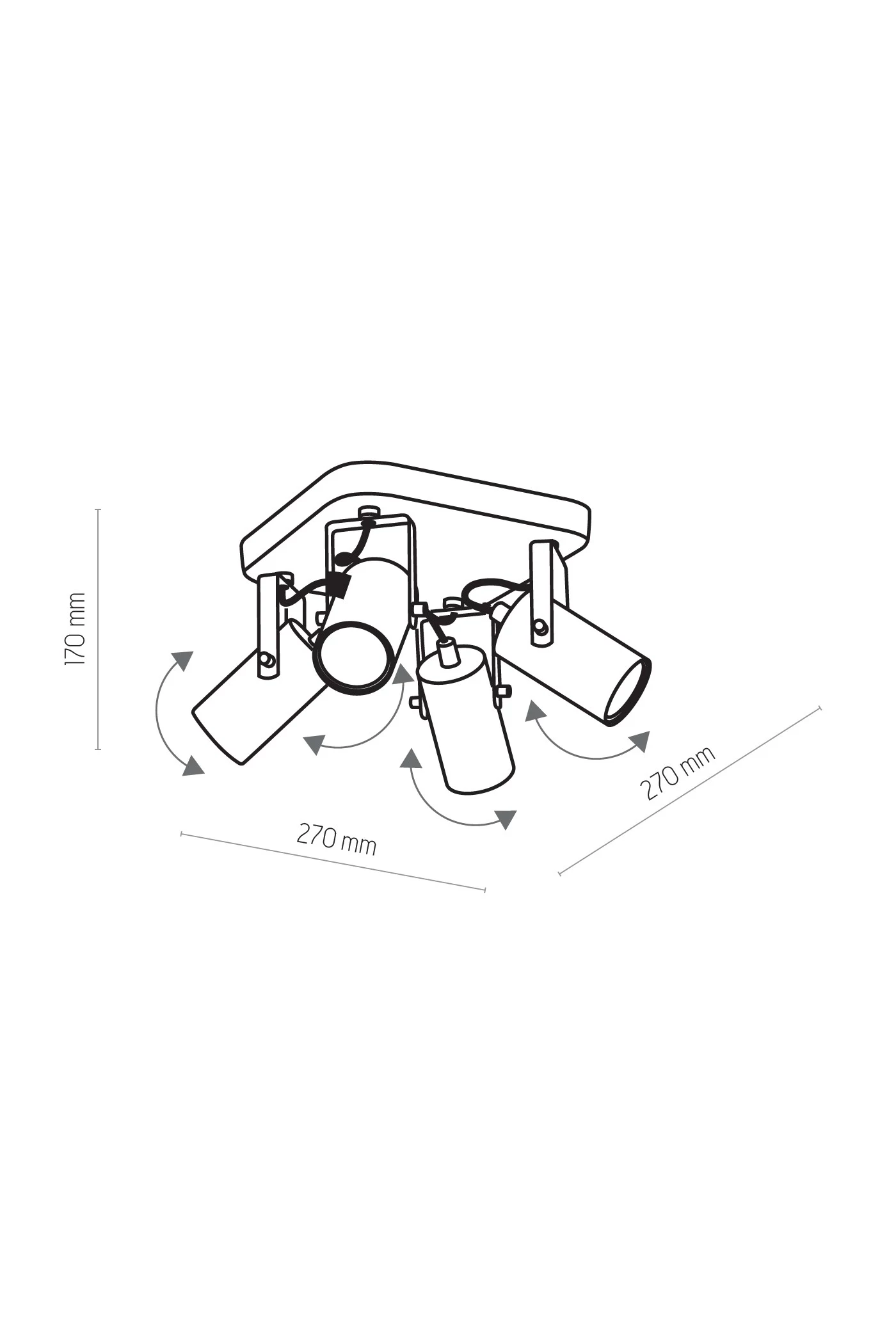   
                        
                        Світильник поворотний TK LIGHTING (Польща) 33590    
                         у стилі Лофт.  
                        Тип джерела світла: світлодіодна лампа, змінна.                         Форма: Прямокутник.                         Кольори плафонів і підвісок: Золото.                         Матеріал: Метал.                          фото 2