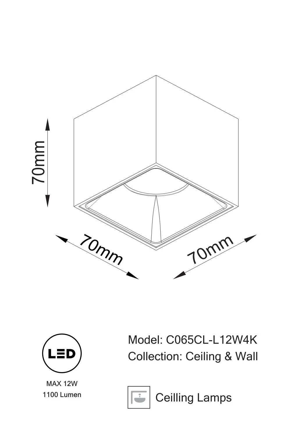   
                        Точковий світильник MAYTONI (Німеччина) 33708    
                         у стилі хай-тек.  
                        Тип джерела світла: вбудовані світлодіоди led.                         Форма: квадрат.                                                                          фото 4