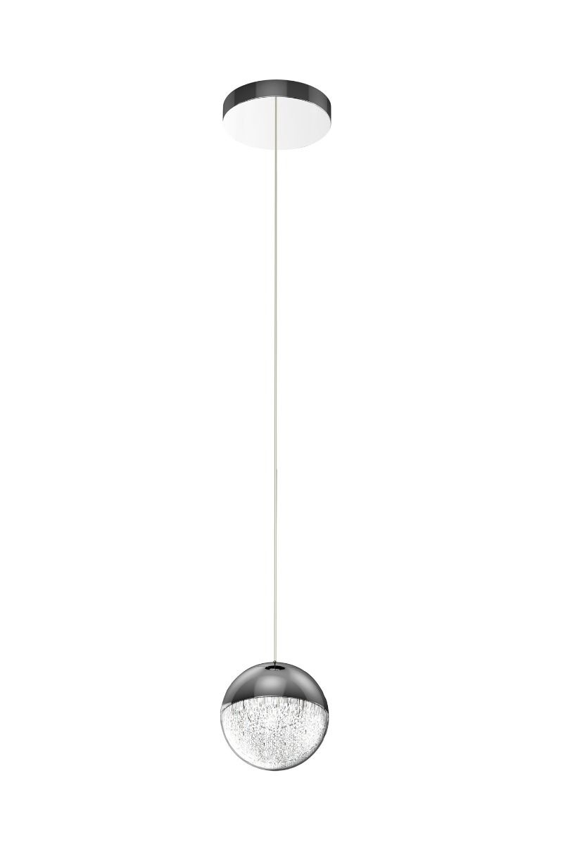   
                        Люстра ZUMALINE (Польща) 34102    
                         у стилі хай-тек.  
                        Тип джерела світла: вбудовані світлодіоди led.                         Форма: куля.                         Кольори плафонів і підвісок: сірий, прозорий.                         Матеріал: метал, скло.                          фото 1