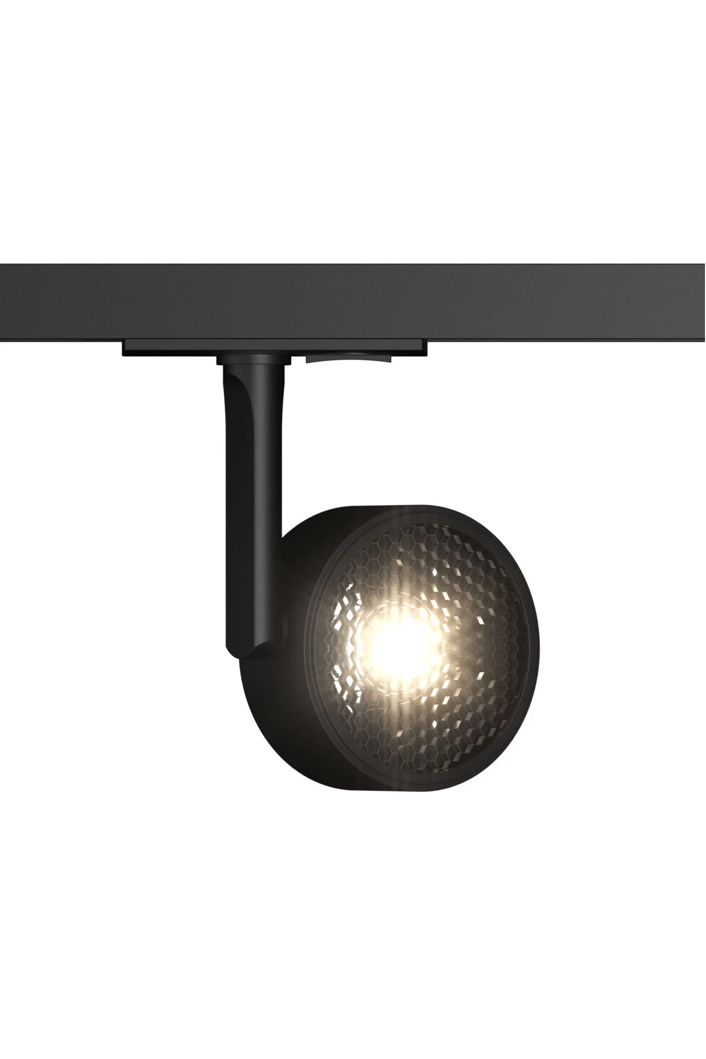   
                        
                        Трековый светильник MAYTONI (Германия) 34596    
                         в стиле Хай-тек.  
                        Тип источника света: встроенный led-модуль, несъемный.                                                 Цвета плафонов и подвесок: Черный.                         Материал: Алюминий.                          фото 1