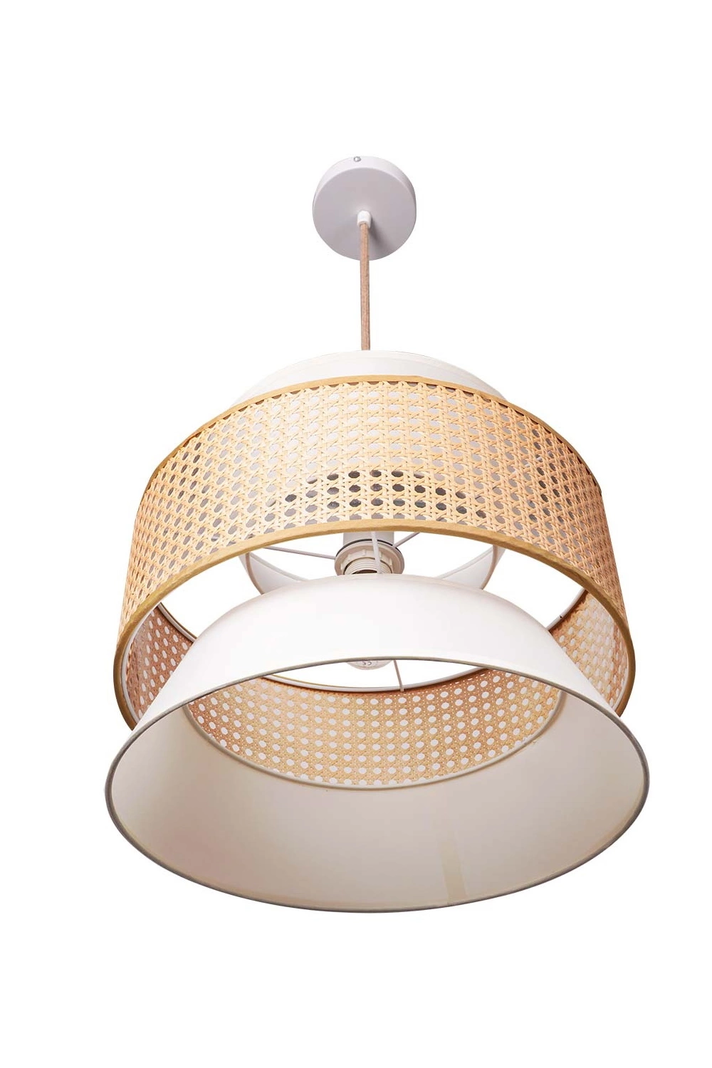   
                        
                        Люстра GOLDLUX (Польща) 35339    
                         У стилі Кантрі, Прованс.  
                        Тип джерела світла: світлодіодна лампа, змінна.                         Форма: Коло.                         Кольори плафонів і підвісок: Білий, Коричневий.                         Матеріал: Тканина, Дерево.                          фото 3