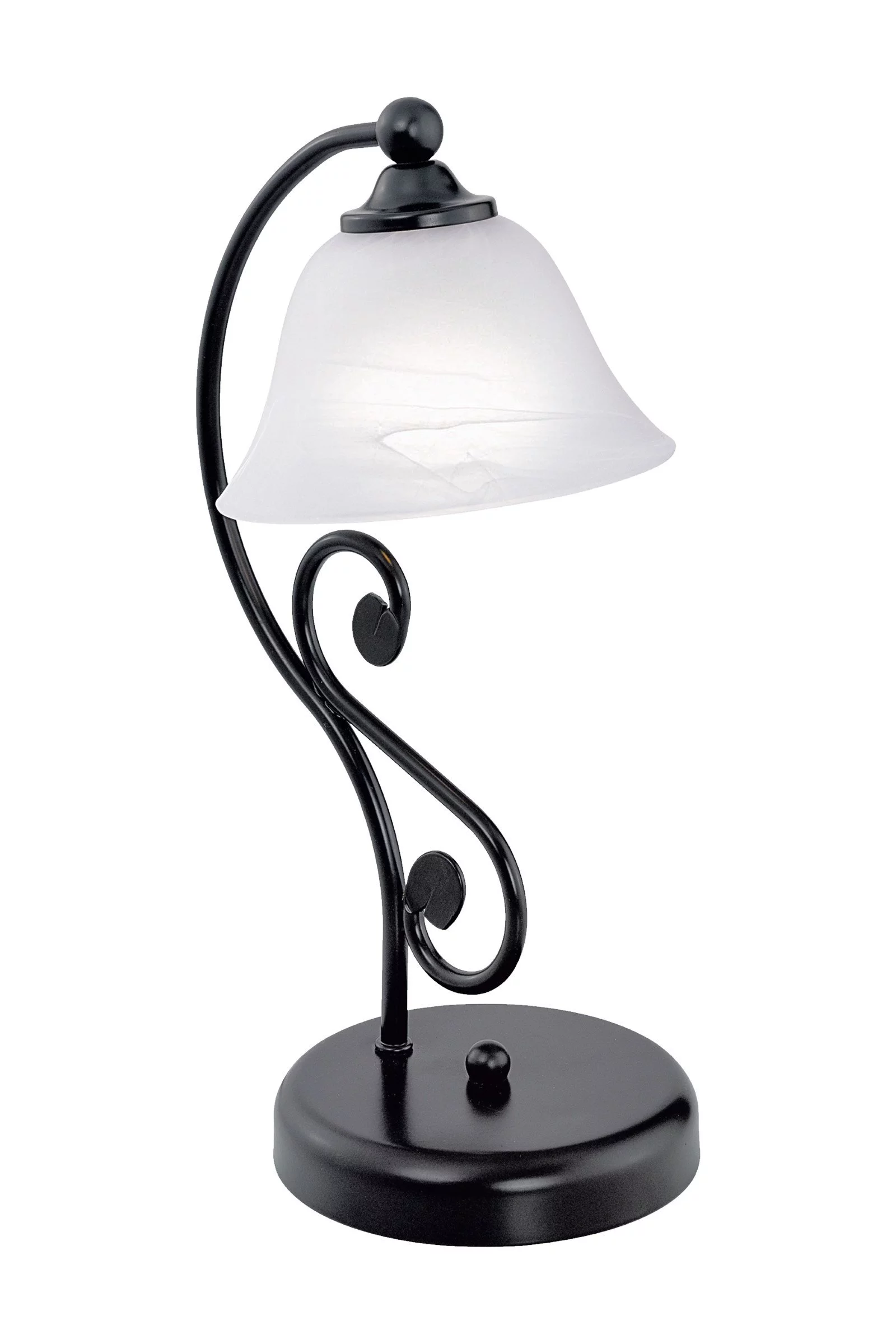   
                        Настільна лампа EGLO (Австрія) 35356    
                         у стилі Прованс.  
                        Тип джерела світла: світлодіодна лампа, змінна.                                                 Кольори плафонів і підвісок: Білий, Малюнок.                         Матеріал: Скло.                          фото 1