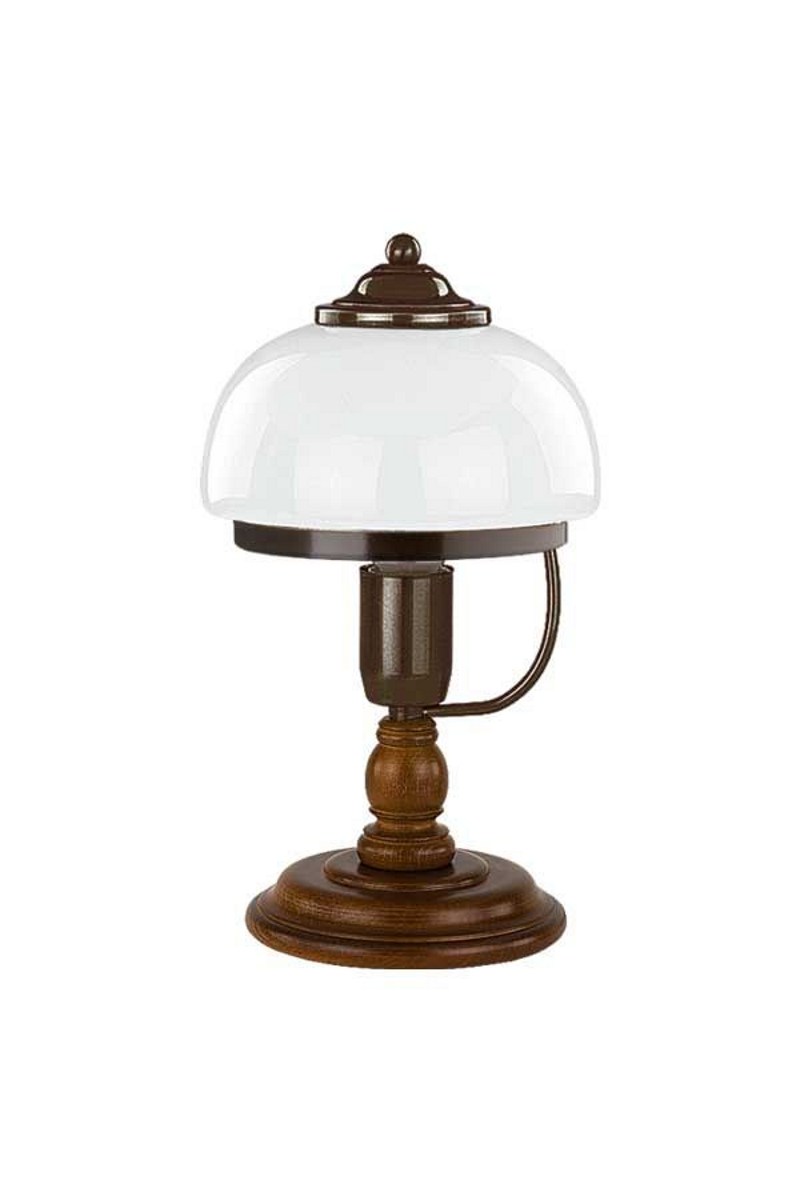   
                        Настільна лампа ALFA (Польща) 35414    
                         у стилі класика.  
                        Тип джерела світла: cвітлодіодні led, енергозберігаючі, розжарювання.                                                 Кольори плафонів і підвісок: білий.                         Матеріал: скло.                          фото 1