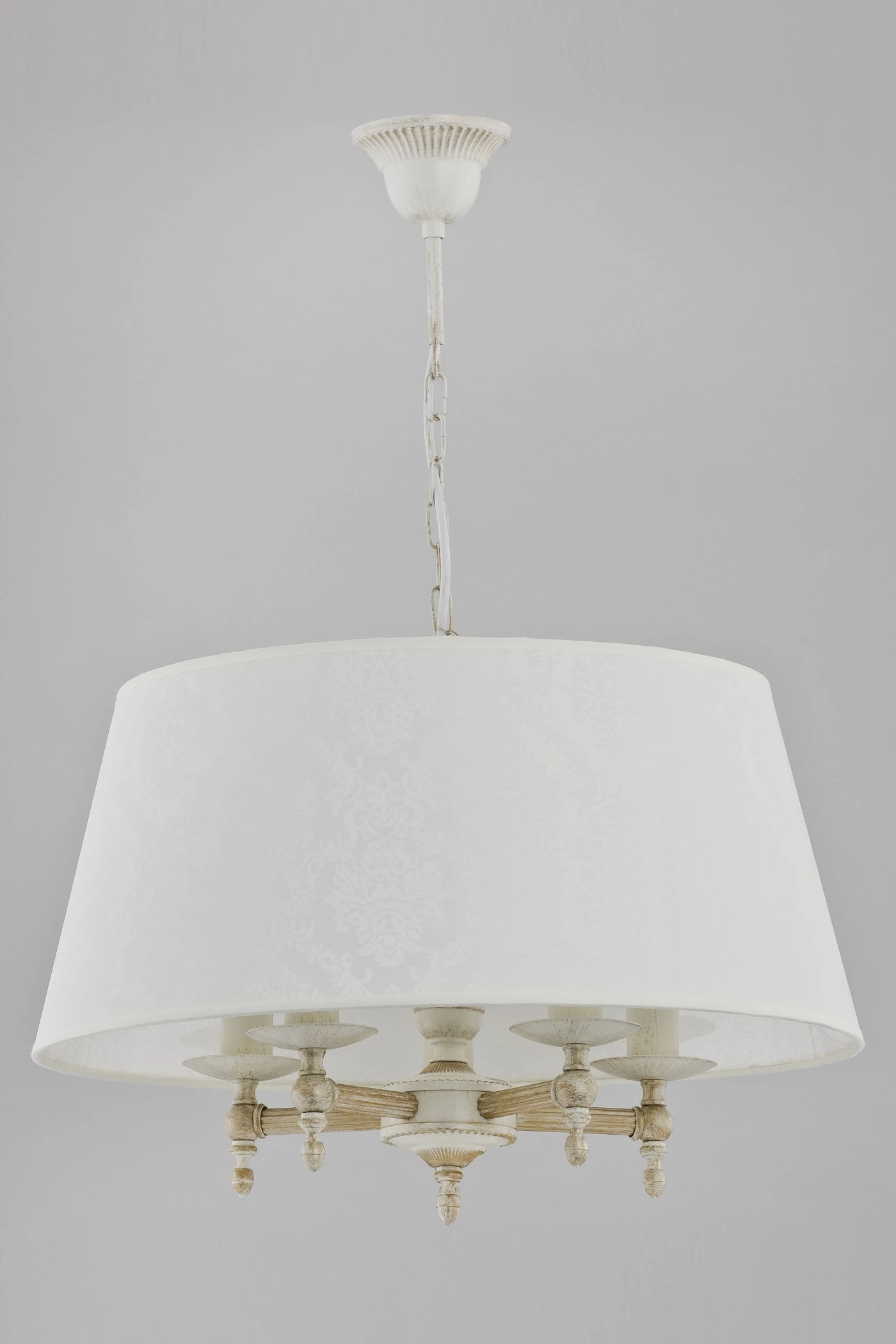   
                        
                        Люстра ALFA (Польща) 35434    
                         у стилі Класика.  
                        Тип джерела світла: світлодіодна лампа, змінна.                         Форма: Коло.                         Кольори плафонів і підвісок: Білий.                         Матеріал: Тканина.                          фото 1
