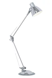   
                        Настольная лампа EGLO  (Австрия) 35904    
                         в стиле Хай-тек.  
                        Тип источника света: светодиодная лампа, сменная.                                                 Цвета плафонов и подвесок: Серый.                         Материал: Сталь, Пластик.                          фото 1