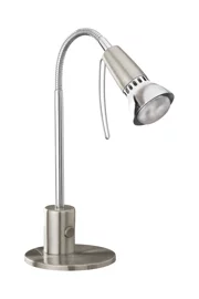   
                        
                        Настольная лампа EGLO (Австрия) 35917    
                         в стиле Хай-тек.  
                        Тип источника света: светодиодная лампа, сменная.                                                 Цвета плафонов и подвесок: Серый.                         Материал: Сталь.                          фото 1