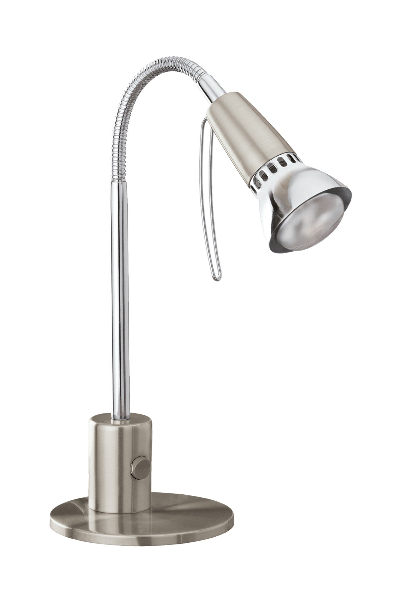   
                        Настільна лампа EGLO (Австрія) 35917    
                         у стилі хай-тек.  
                        Тип джерела світла: cвітлодіодні led, енергозберігаючі, розжарювання.                                                 Кольори плафонів і підвісок: сірий.                         Матеріал: сталь.                          фото 1