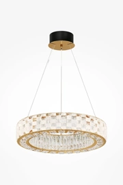 Люстра VASMAR (Україна) 35918    
                         У стилі Неоклассика.  
                        Тип джерела світла: вбудований led-модуль, незмінний.                         Форма: Коло.                         Кольори плафонів і підвісок: Прозорий.                         Матеріал: Кришталь.                          фото 1