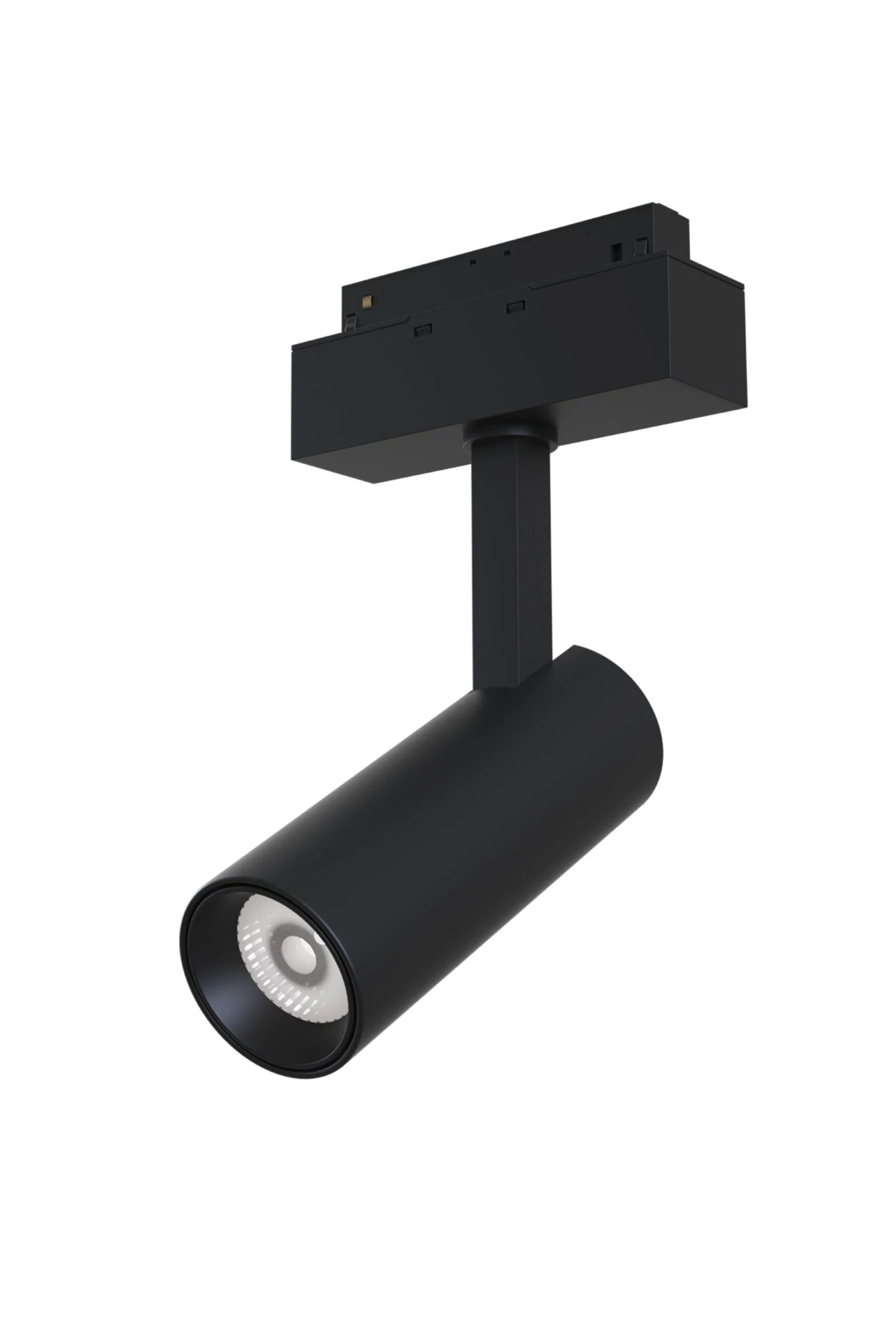   
                        Трековый магнитный светильник MAYTONI  (Германия) 36011    
                         в стиле Хай-тек.  
                        Тип источника света: встроенный led-модуль, несъемный.                                                 Цвета плафонов и подвесок: Черный.                         Материал: Алюминий.                          фото 1