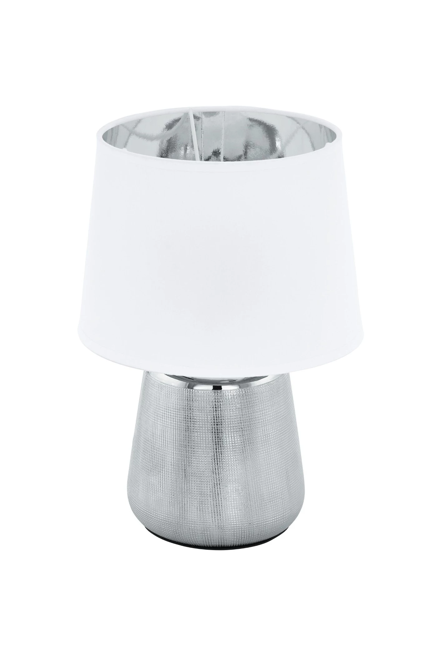   
                        
                        Настільна лампа EGLO (Австрія) 37123    
                         у стилі Модерн.  
                        Тип джерела світла: світлодіодна лампа, змінна.                                                 Кольори плафонів і підвісок: Білий, Срібло.                         Матеріал: Тканина.                          фото 1