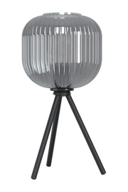   
                        Настільна лампа EGLO (Австрія) 37308    
                         у стилі хай-тек.  
                        Тип джерела світла: cвітлодіодні led, енергозберігаючі, розжарювання.                                                 Кольори плафонів і підвісок: чорний.                         Матеріал: скло.                          фото 1
